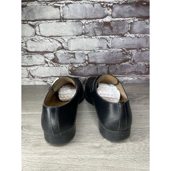 Magnanni Black Leather Buckle Monk Strap Loafers Dress Shoes Men Sz 9.5M US/43EU - Picture 5 of 16